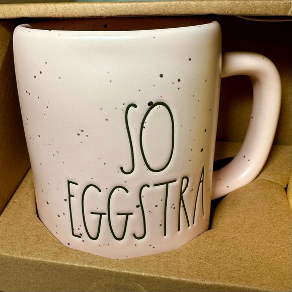 🐣 Rae Dunn Mug Set “SO EGGSTRA SPECIAL” Easter Yellow Pink - Picture 4 of 8